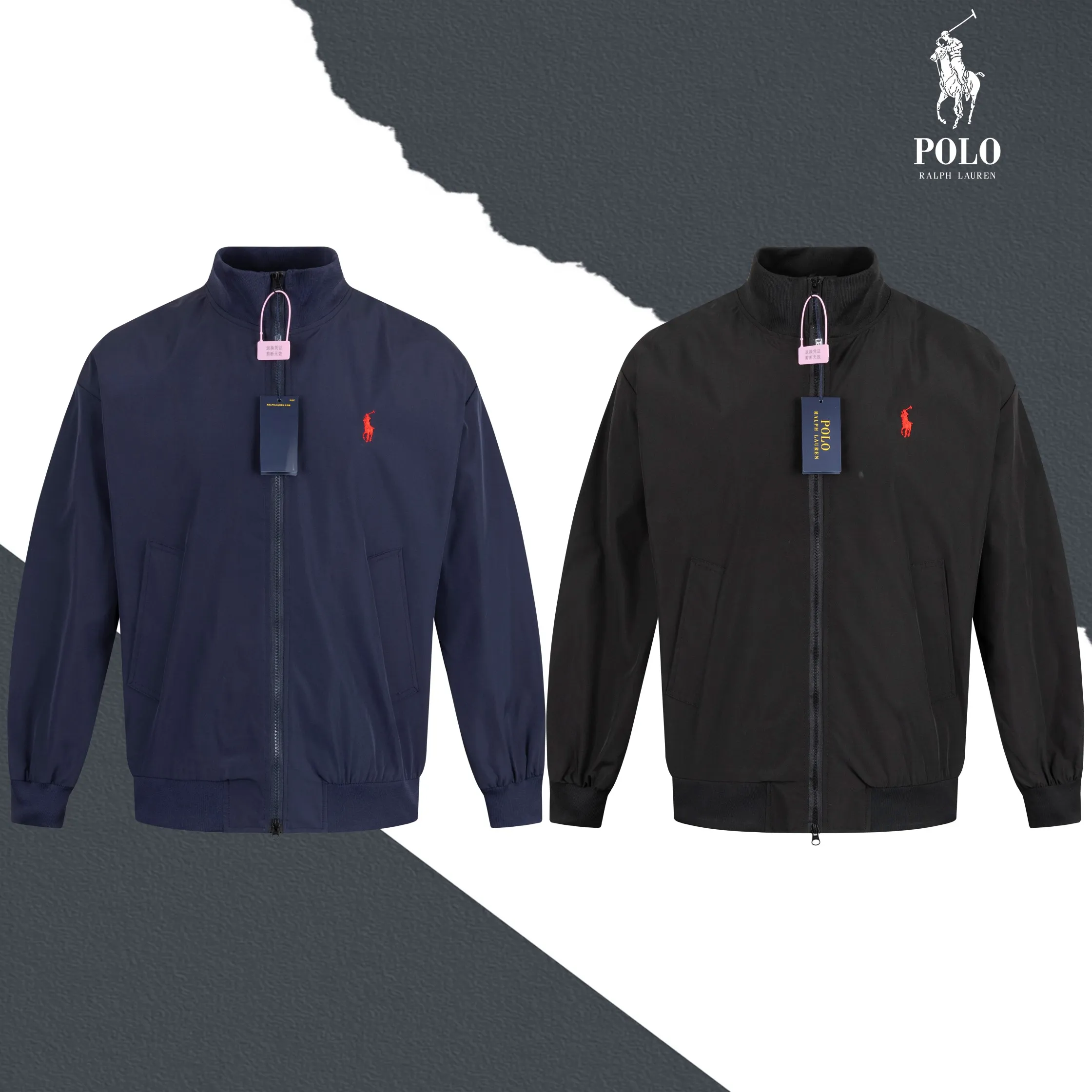 🅿️370 model number SL41 Raff old money style stand-up collar with small logo embroidery on the chest, old cadre pull-up jacket. The same style for couples. No pilling, no fading, comfortable and breathable. The details on the official website are the same. Full set of packaging. Three labels are complete. The main mark is customizable. The fabric is double-layer embryonic cotton. Windproof design. The texture of the jacket fabric is very good. Versatile. It can be worn up to 200 pounds without pressure. The upper body is comfortable and stylish. Size S-XL
